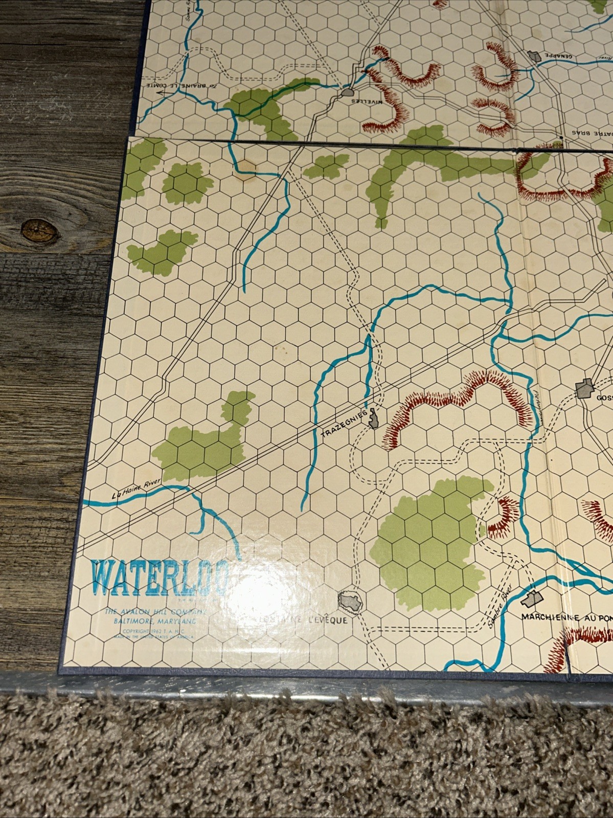 Waterloo Board Game Avalon Hill 1962 Campaign War Game Punched Napoleon PUNCHED