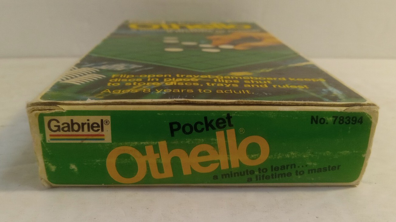 Vintage 1977 Gabriel Pocket Othello Travel Game Complete W/ Box & Instructions