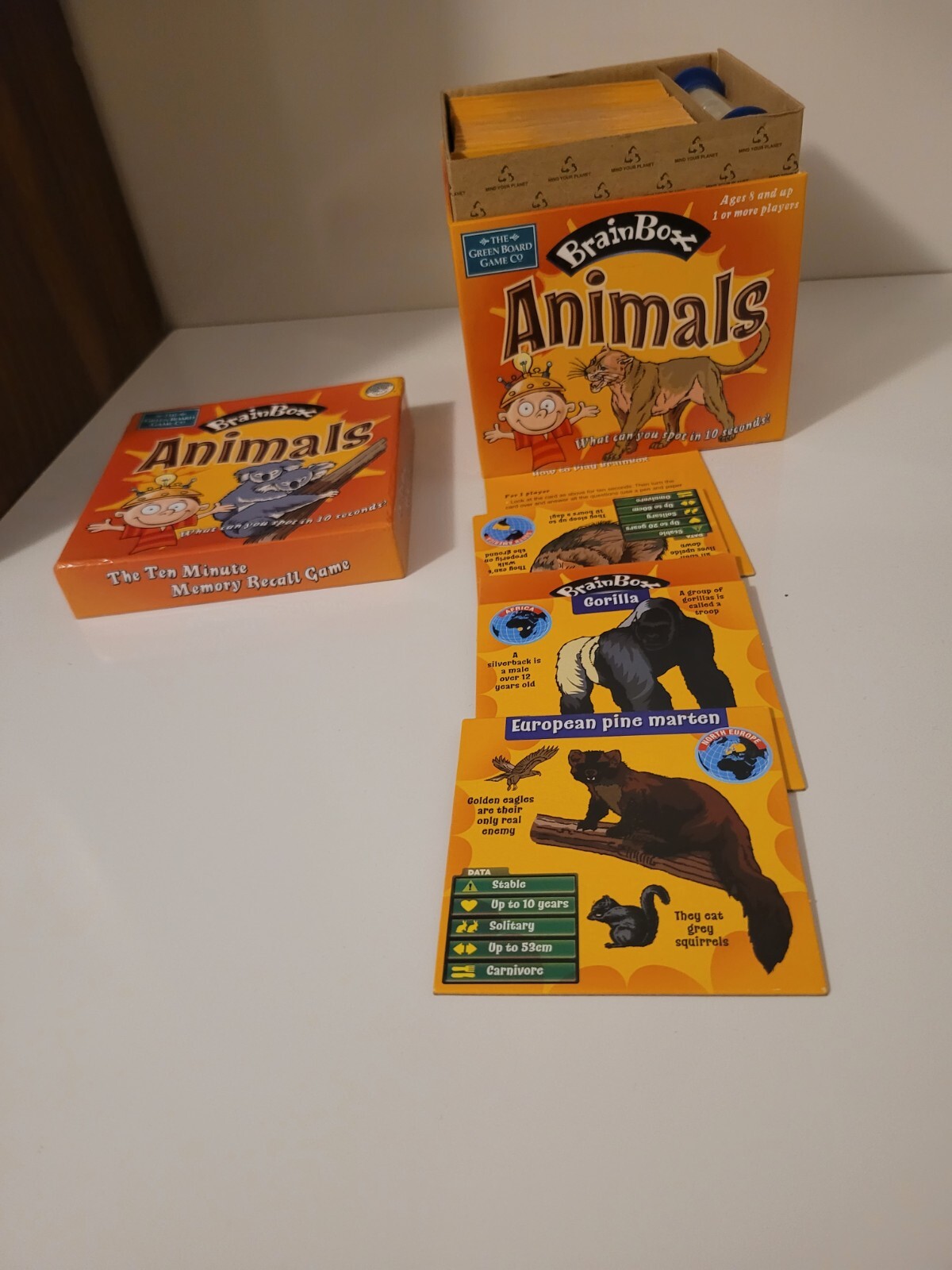 The Ten Minute Memory Recall Game, Brainbox Animals