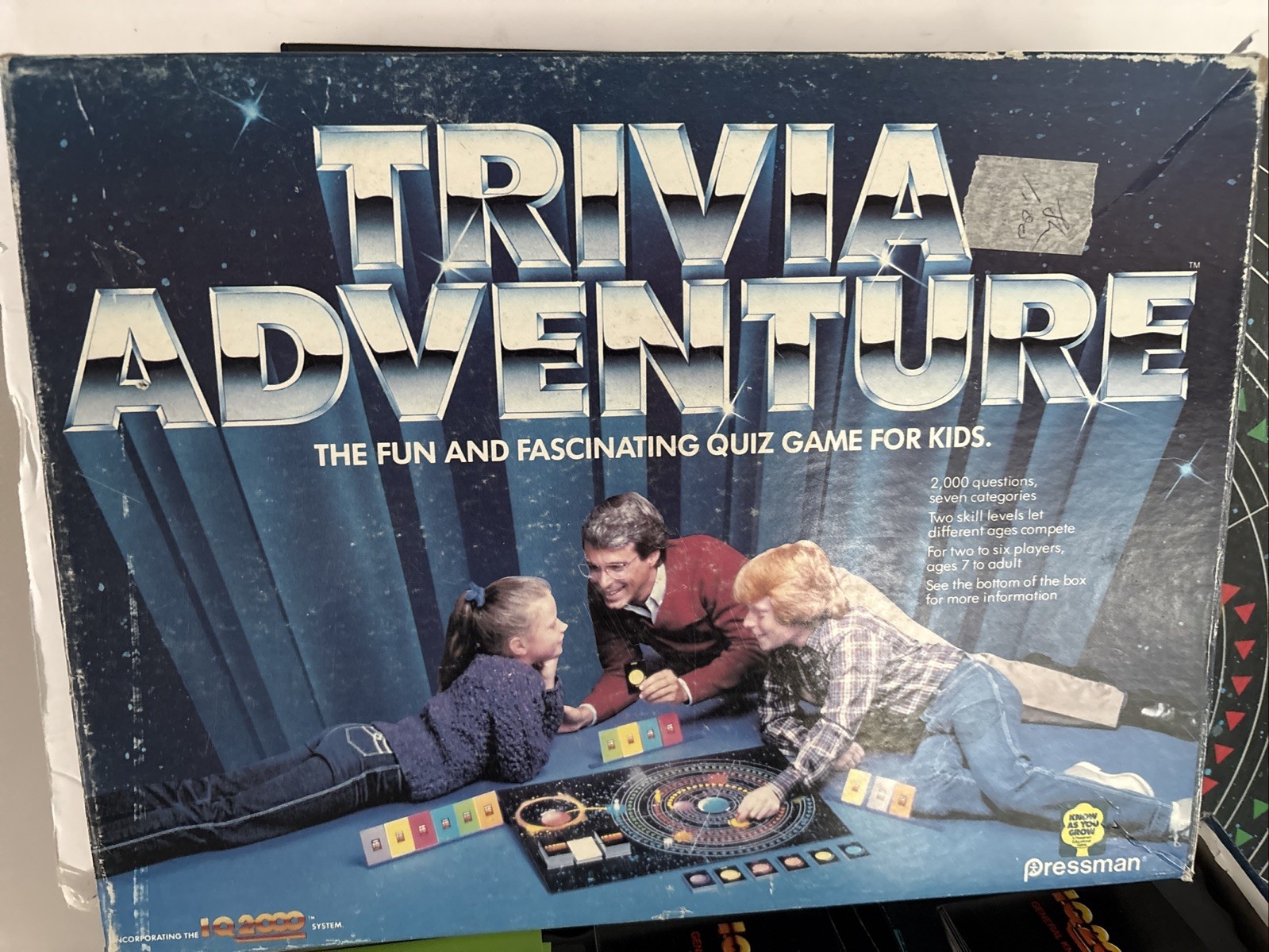 1983 Trivia Adventure Vintage Kids Family Quiz Board Game Pressman