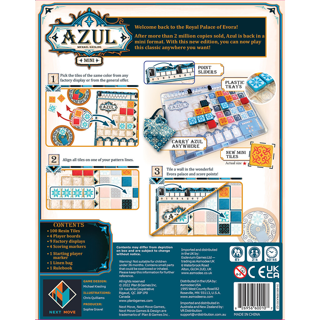 Mini Azul Board Game by Next Move Games ASMNMG60140EN
