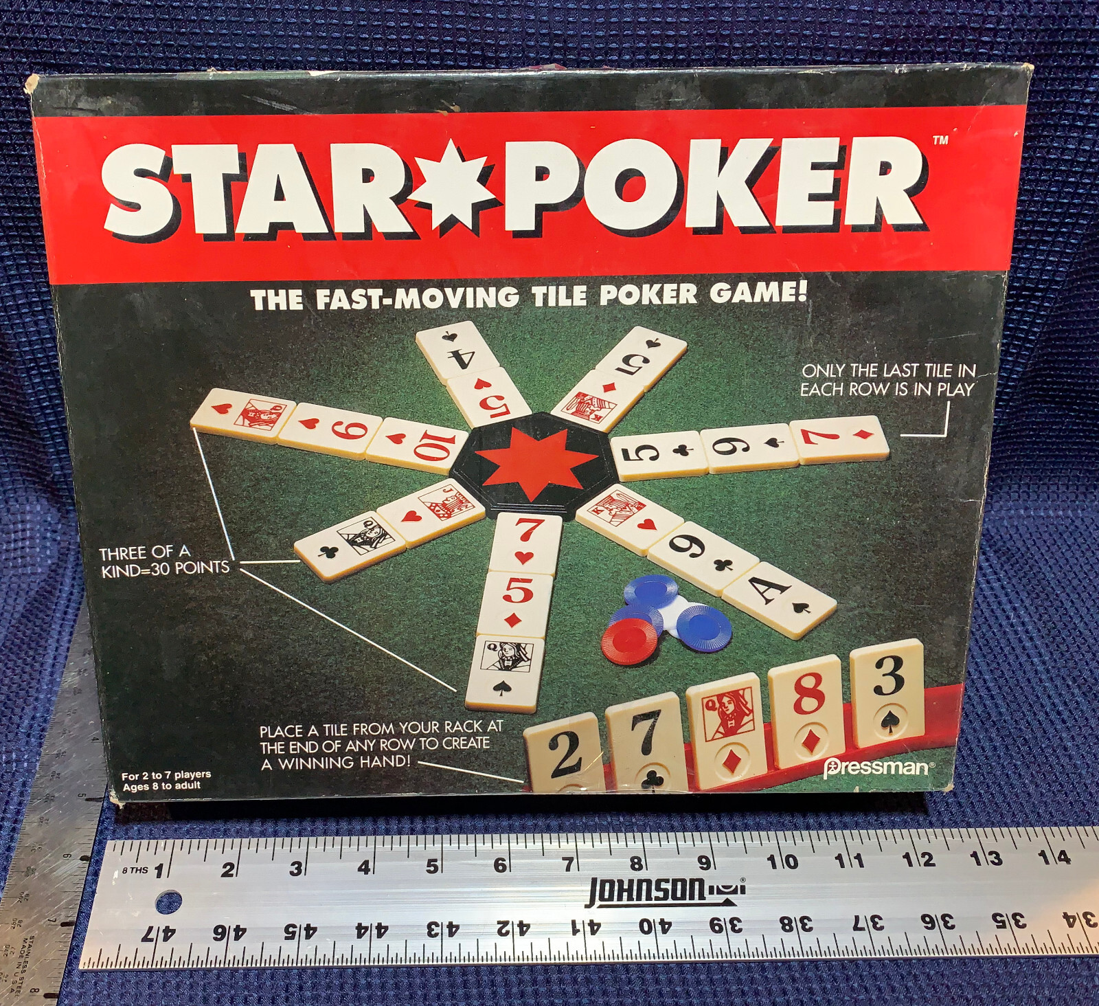 Star Poker Fast Moving Tile Poker Game 1994 Pressman