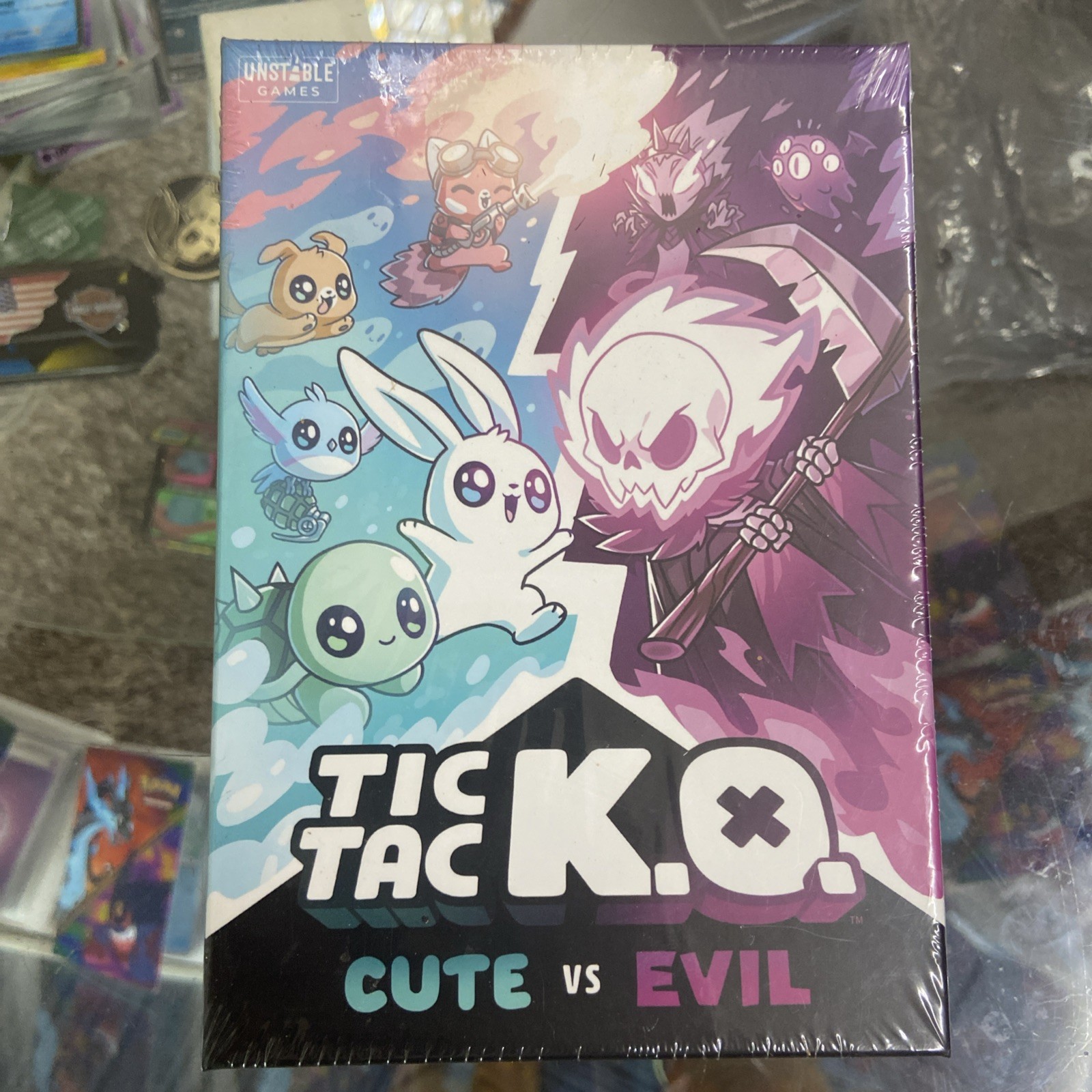 Tic Tac KO Cute vs Evil Card Game NEW 8+ K.O. 2-4 Players Unstable Games New