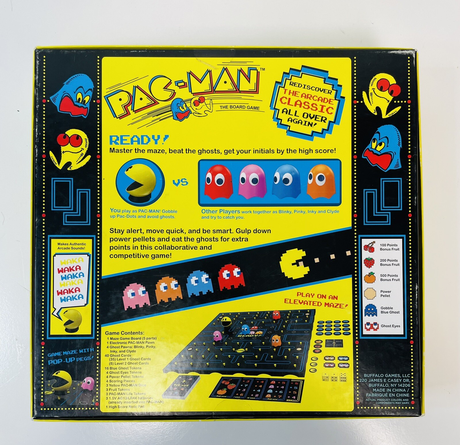 Pac Man Board Game Classic Arcade Sounds Buffalo Games 2019 Complete
