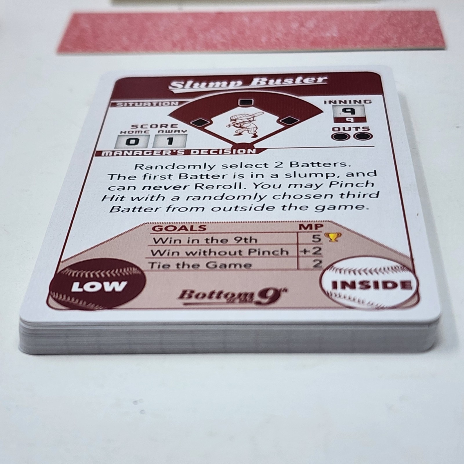 Bottom of the 9th Dice Hate Me Games 2016 2 Player Baseball Game Complete EX/NM