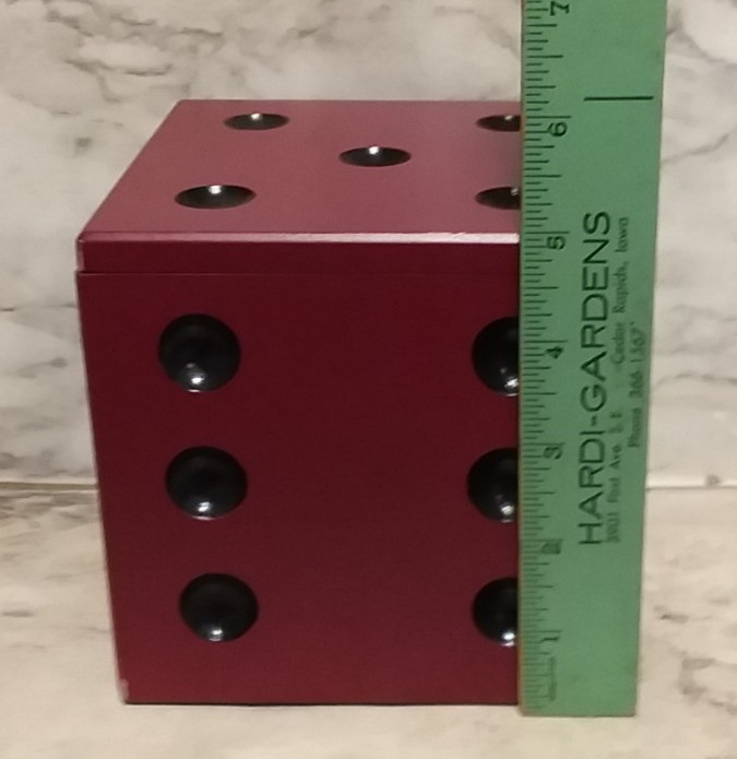LIARS DICE Game in Wood Die Cube Storage Box – COMPLETE – Front Porch Classics