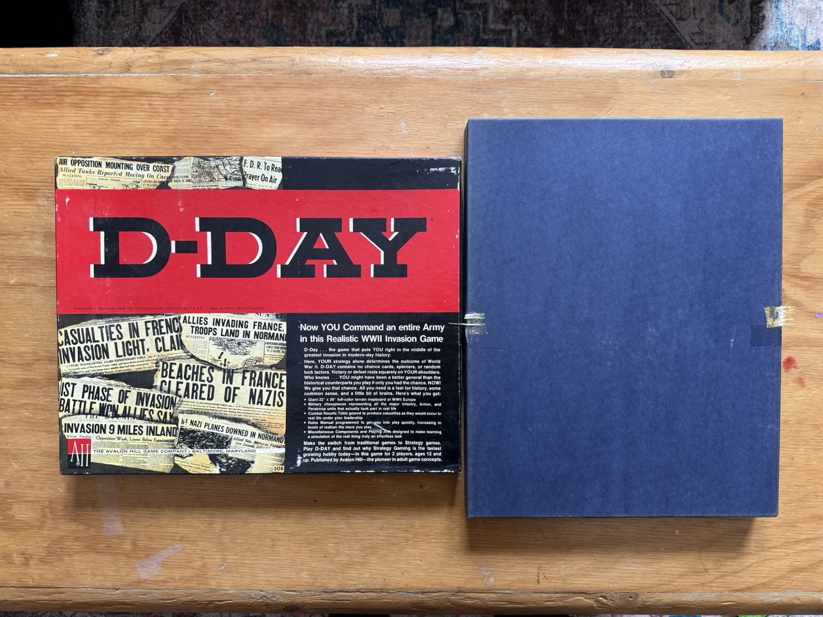 Avalon Hill D-Day WWII War Board Game MPN 501 2 Players Ages 12-16 & 17+ Years