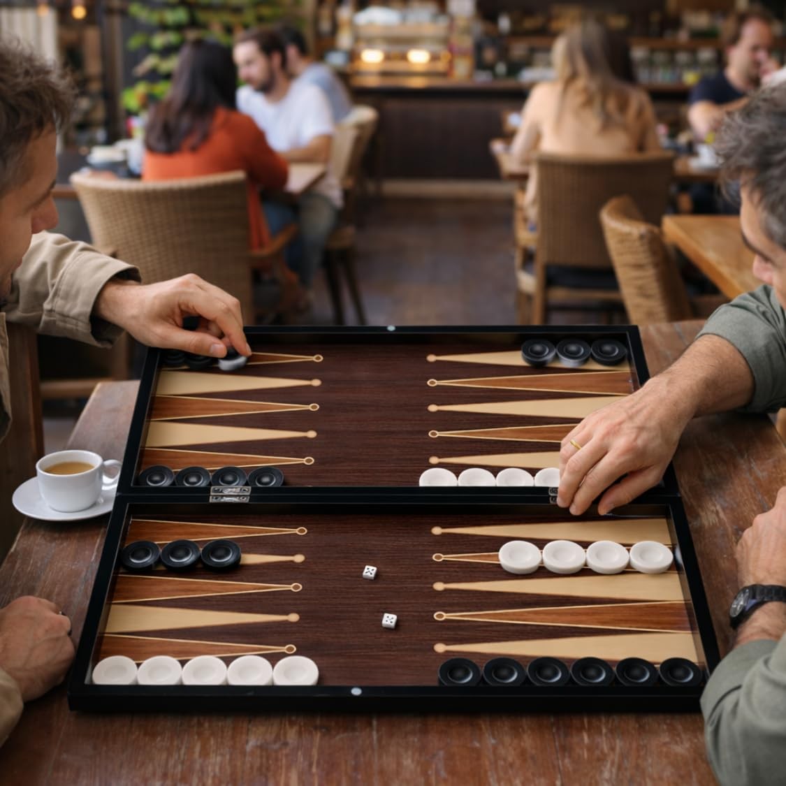Turkish Walnut Handmade Backgammon Checkers Set 19 Inch Premium Quality