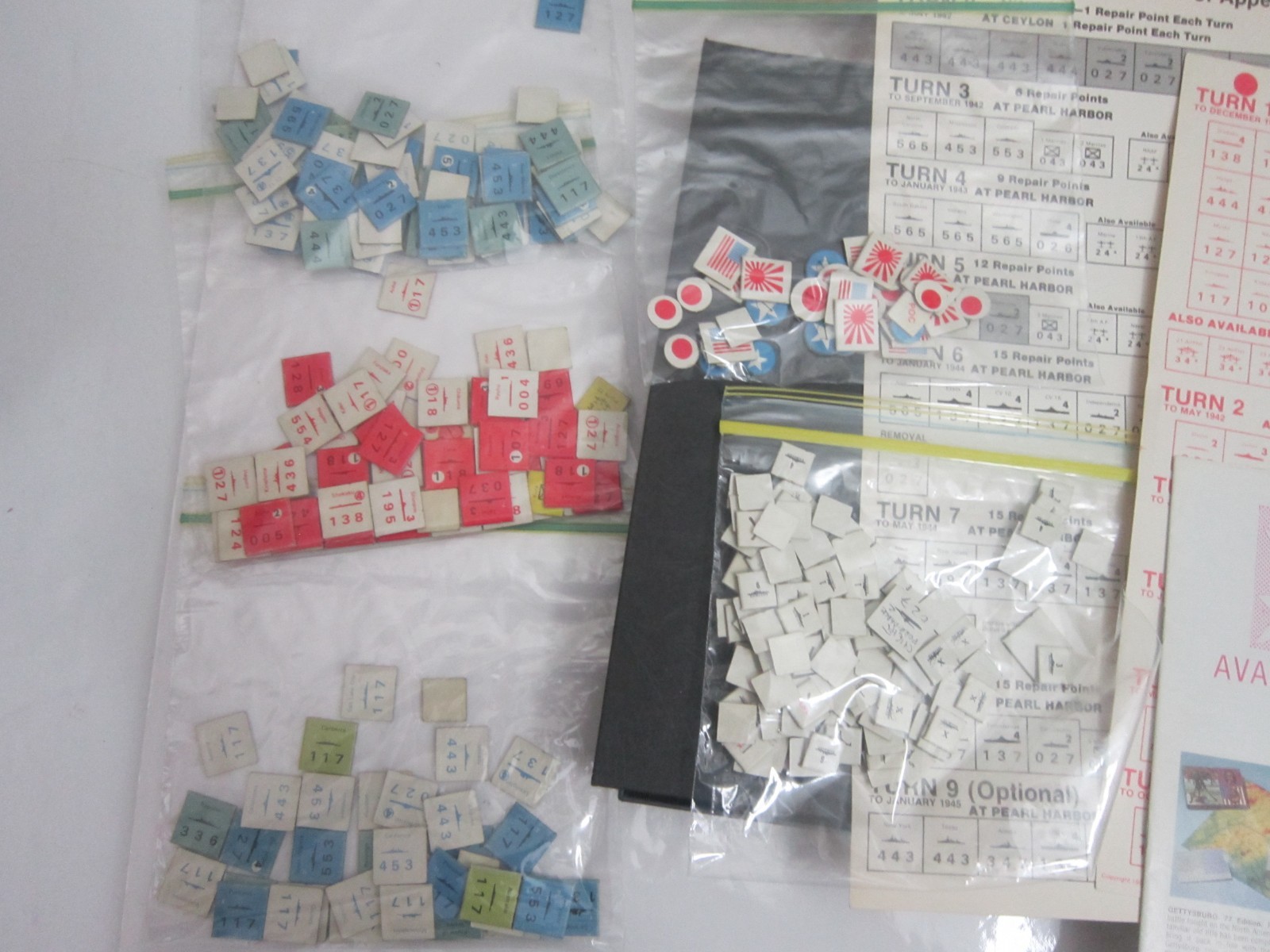 Lot 5 Avalon Hill Games Victory Pacific Luftwaffe Bismarck War At Sea Kriegspiel