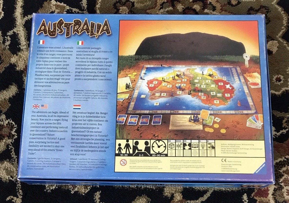 2005 Australia Strategy Family Board Game Ravensburger