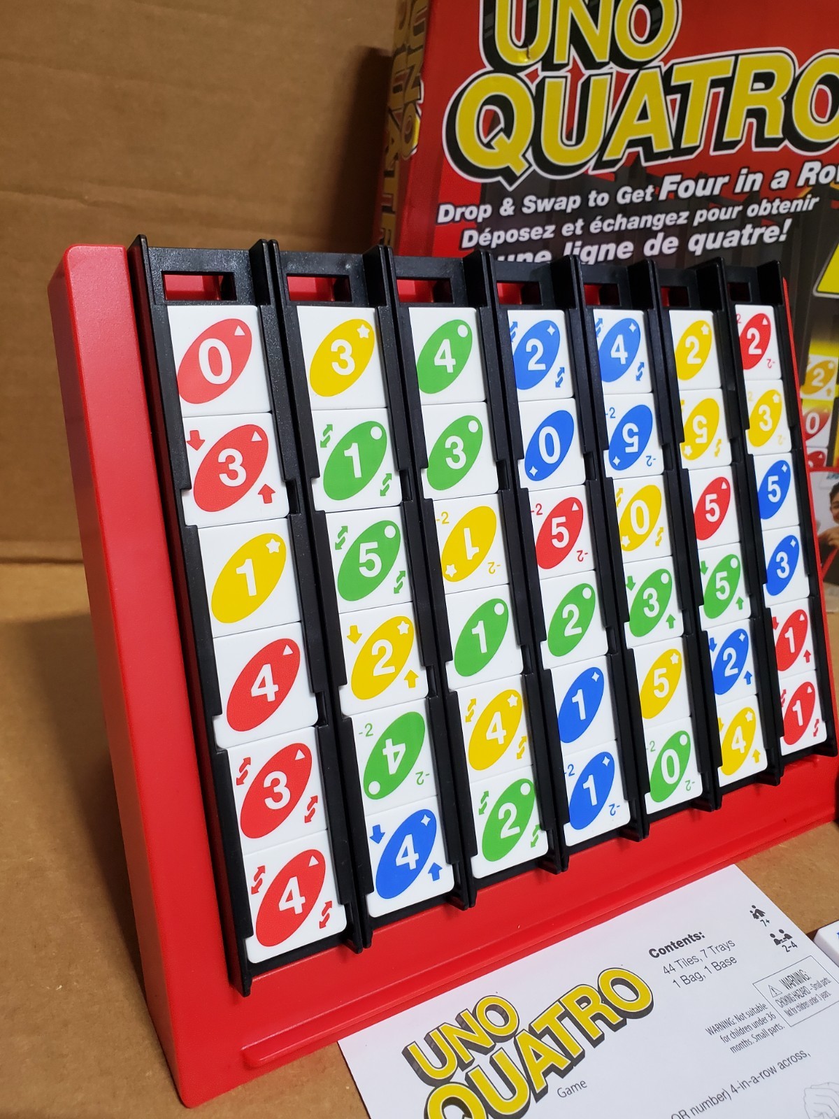 Uno Quatro Mattel Games 2022 Fully Complete 44/44 Tiles, Bag, Board & Rule Sheet