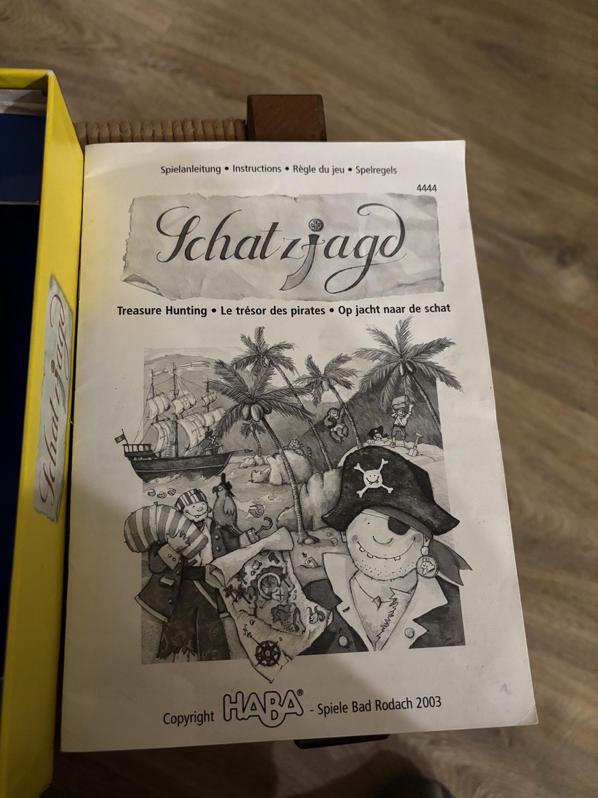 Treasure Hunting Haba Board Game. Schatzjago Tiger Die Replaced With A Different