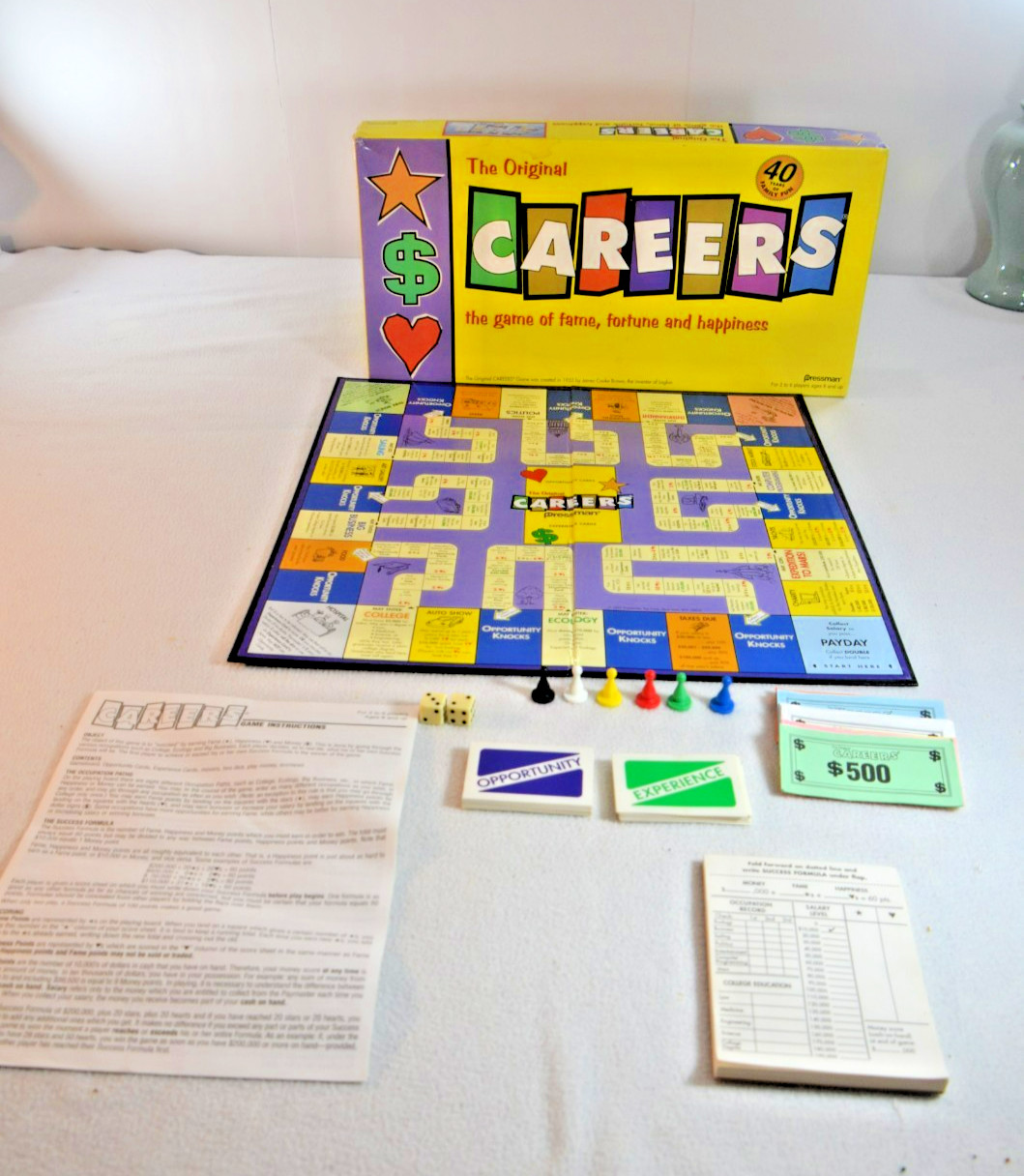 The Original Careers Boar Game 1997 Ages 8- up Complete