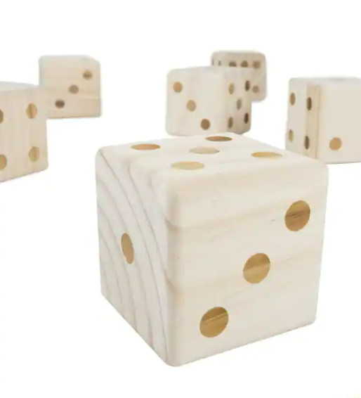 Dice Wooden Yard Giant Game Set Outdoor Lawn 3.5 Games Jumbo Big New Case Large