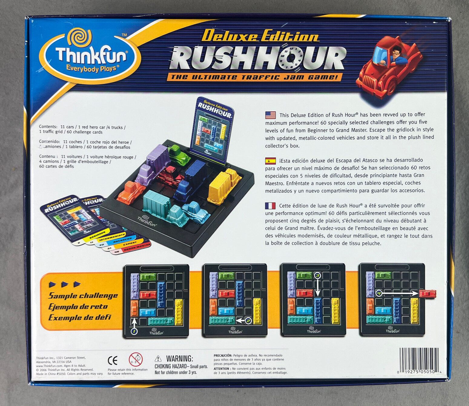 Thinkfun 2006 Rush Hour Deluxe Edition Ultimate Traffic Jam Game Ages 8+ NIOB