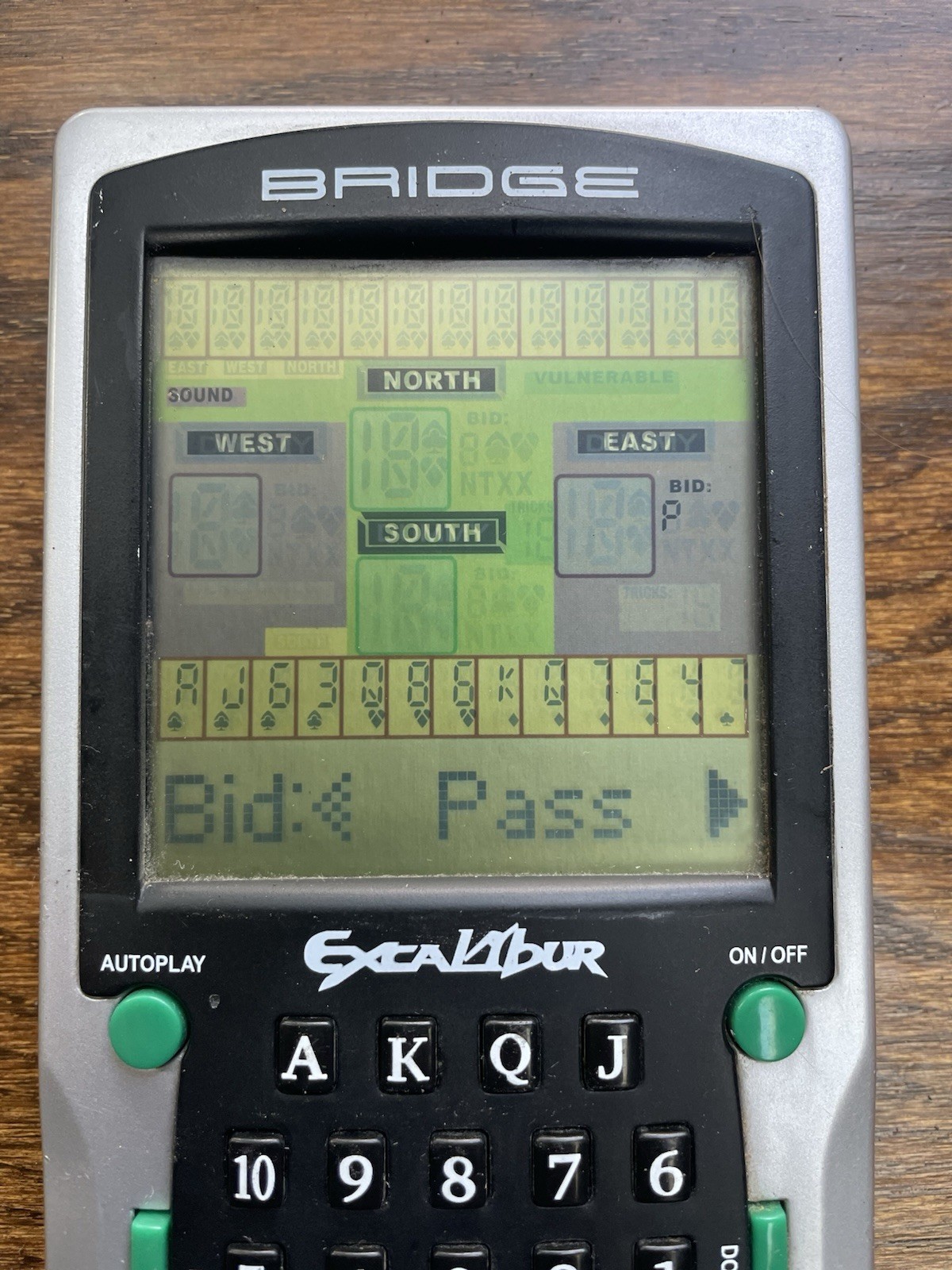 Excalibur Deluxe LCD Bridge Handheld Game Bridge Working New batteries