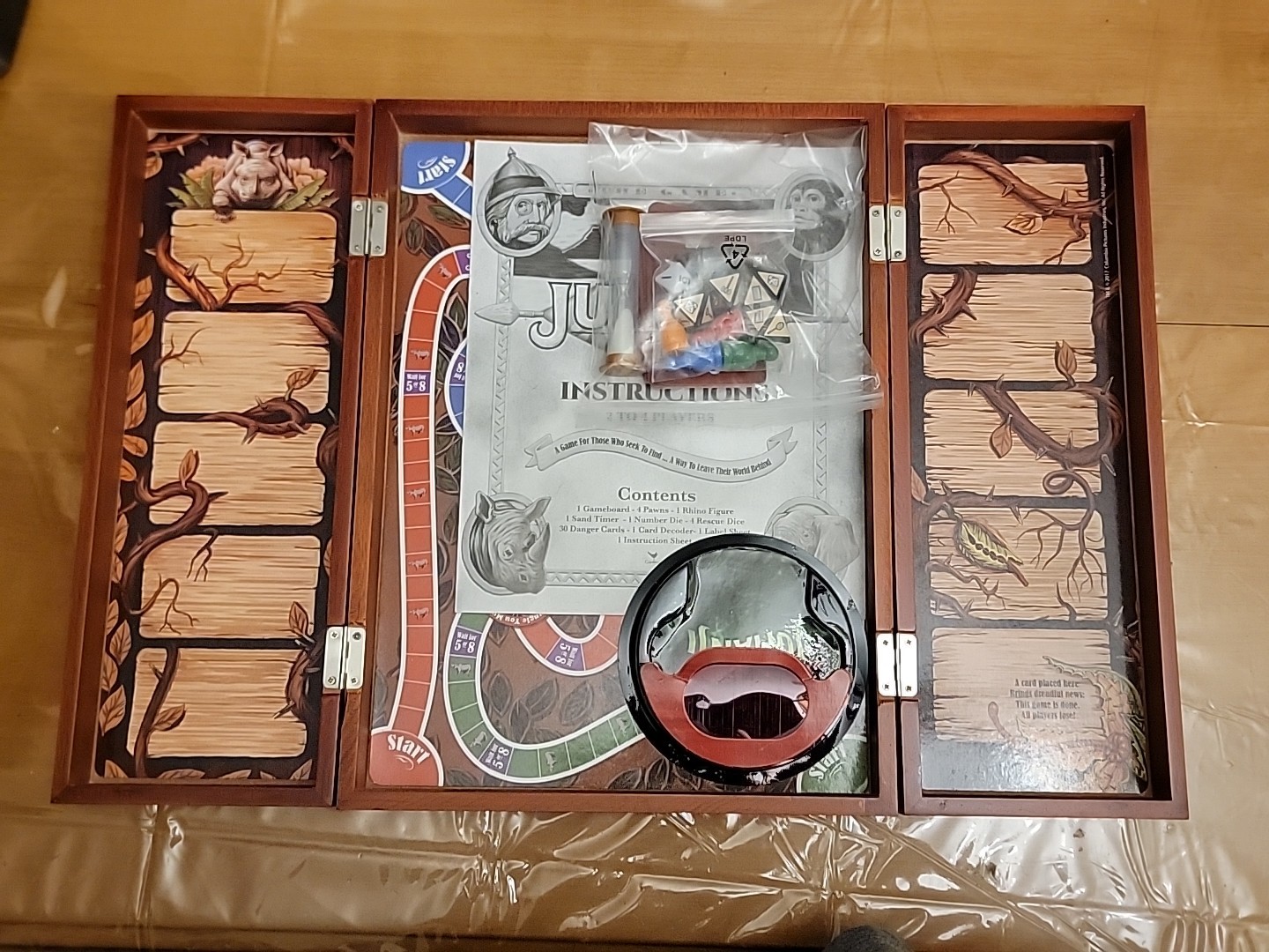 JUMANJI The Game Board Game Wooden Box Edition Cardinal