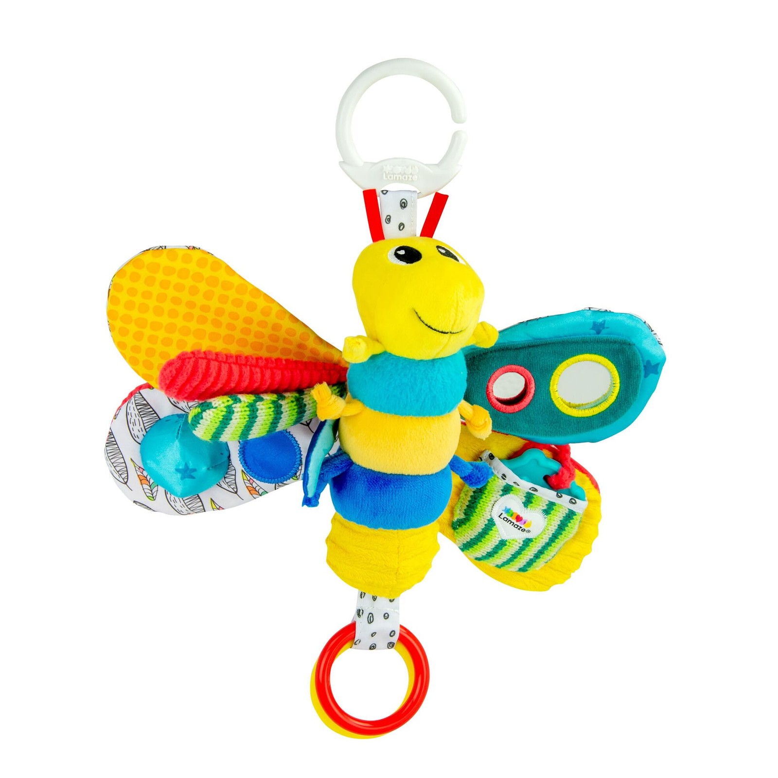 Clip On Car Seat Stroller Toy Freddie Firefly Sensory Crinkle Lamaze Lady High