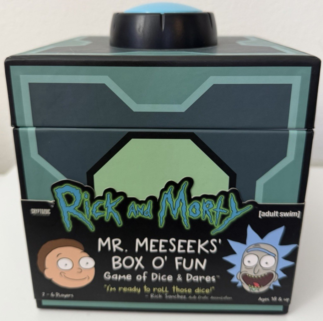 Rick And Morty Mr. Meeseeks Box O’ Fun Complete Dice & Dares Adult Swim Game