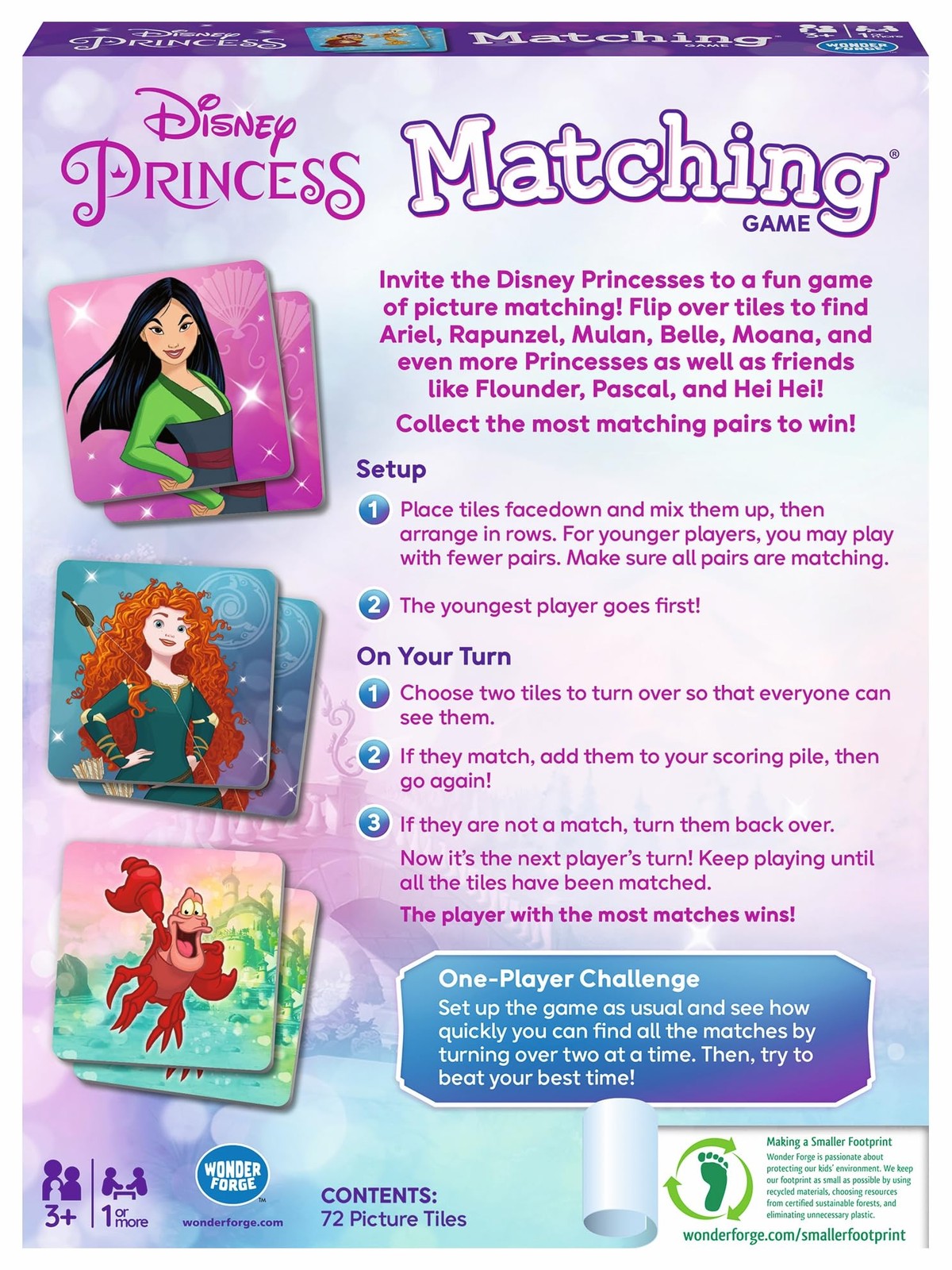 Wonder Forge Disney Princess 1.5 inches x 8 x 10.5 inches, Multicolor