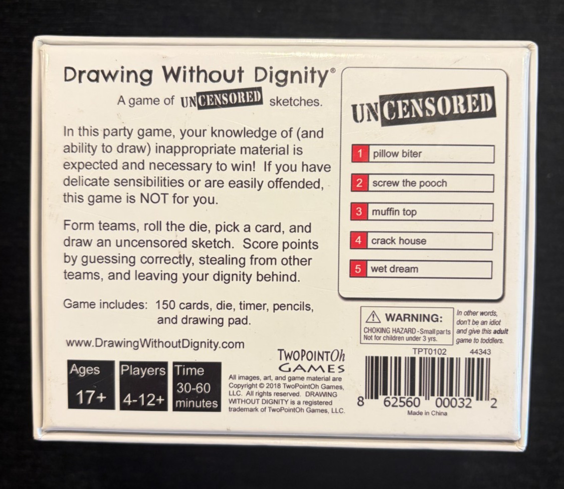 Drawing Without Dignity A Game of Uncensored Sketches Adult