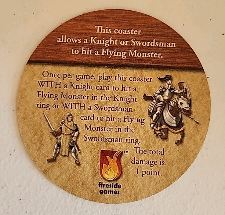 Fireside Board Game Castle Panic The Wizard’s Tower / The Crossbow Promo Coaster