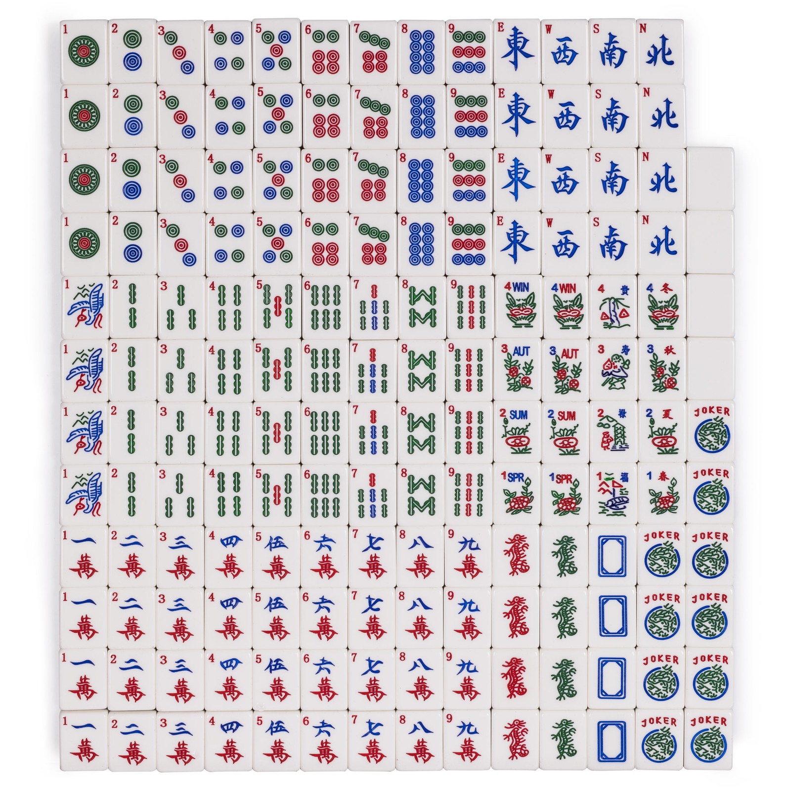 American Mahjong Set, “Little Birdie” with Wooden Case, Racks, Pushers