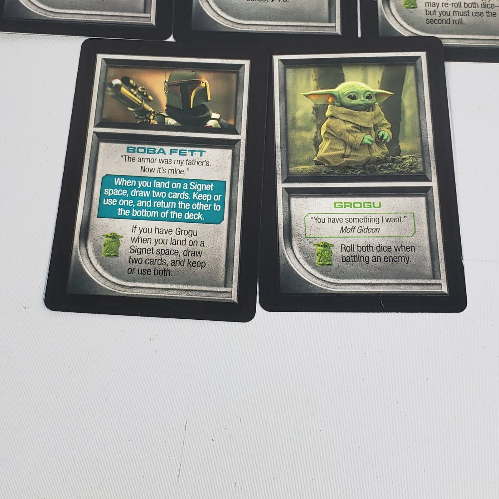 Monopoly: Star Wars The Mandalorian Ed. Board Game Parts Grogu & 4 Ability Cards