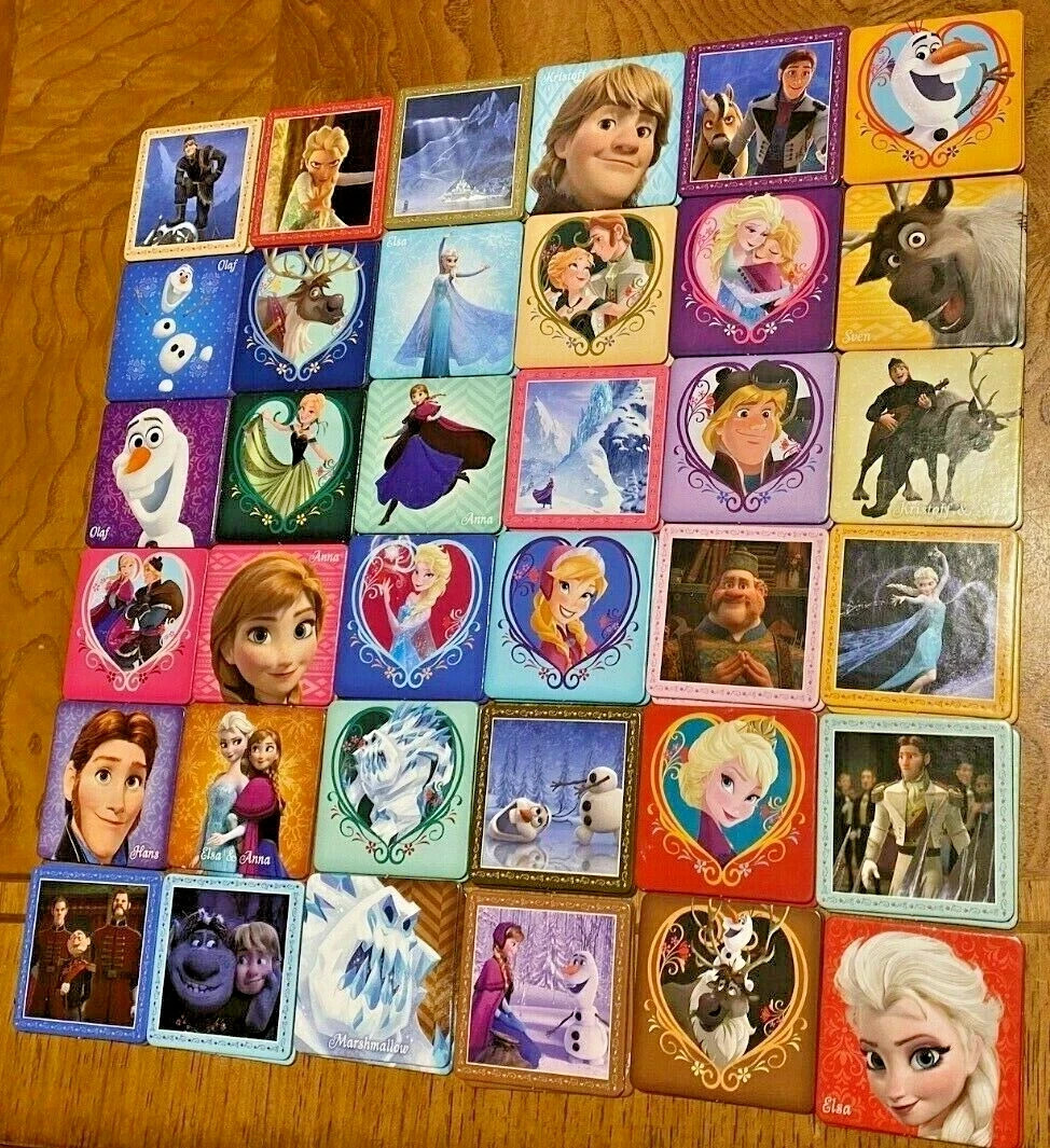 LN Disney FROZEN Anna Elsa Olaf Complete Memory Card Game Matching (NO BOX)