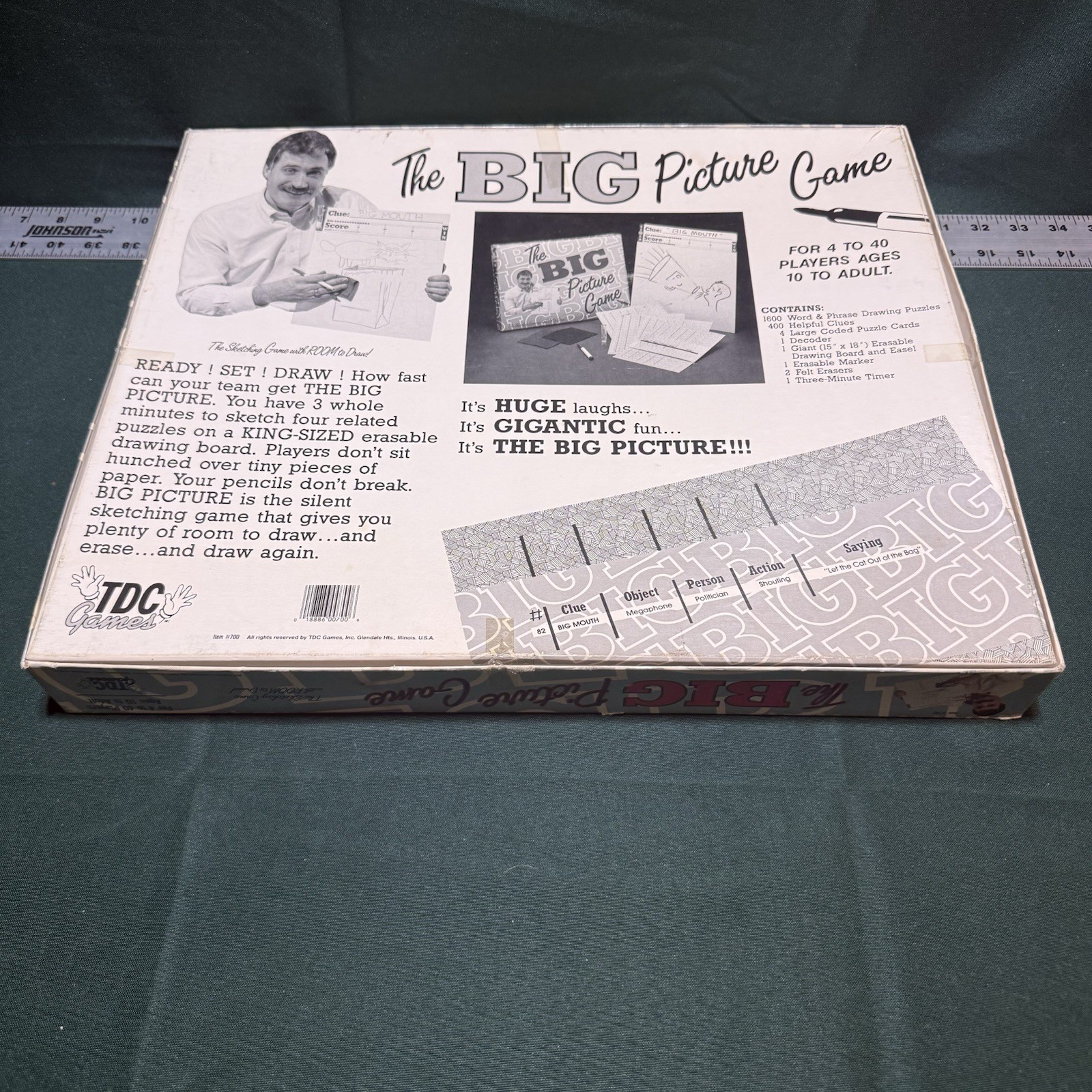 THE BIG PICTURE GAME Sketching Game with Room to Draw #700 TDC Games – Complete