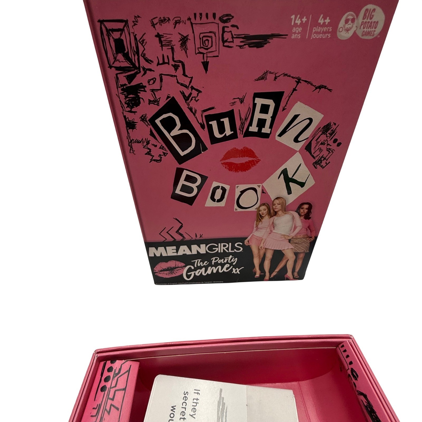 Mean Girls The Party Game Burn Book Big Potato Games 2021 Movie Trivia Pink Box