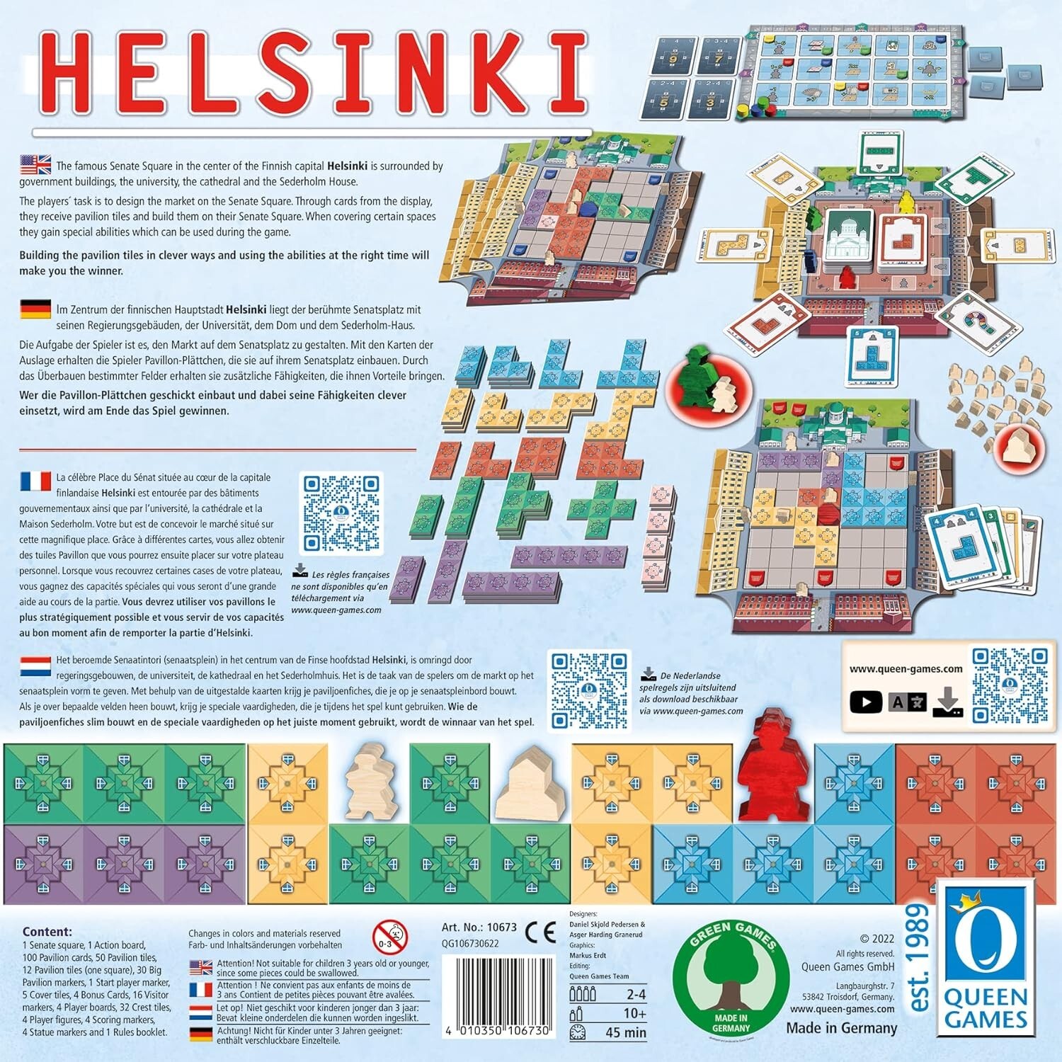 LOT of FOUR (4) – Helsinki + Expansion, Copenhagen Deluxe + Queenie – BRAND NEW