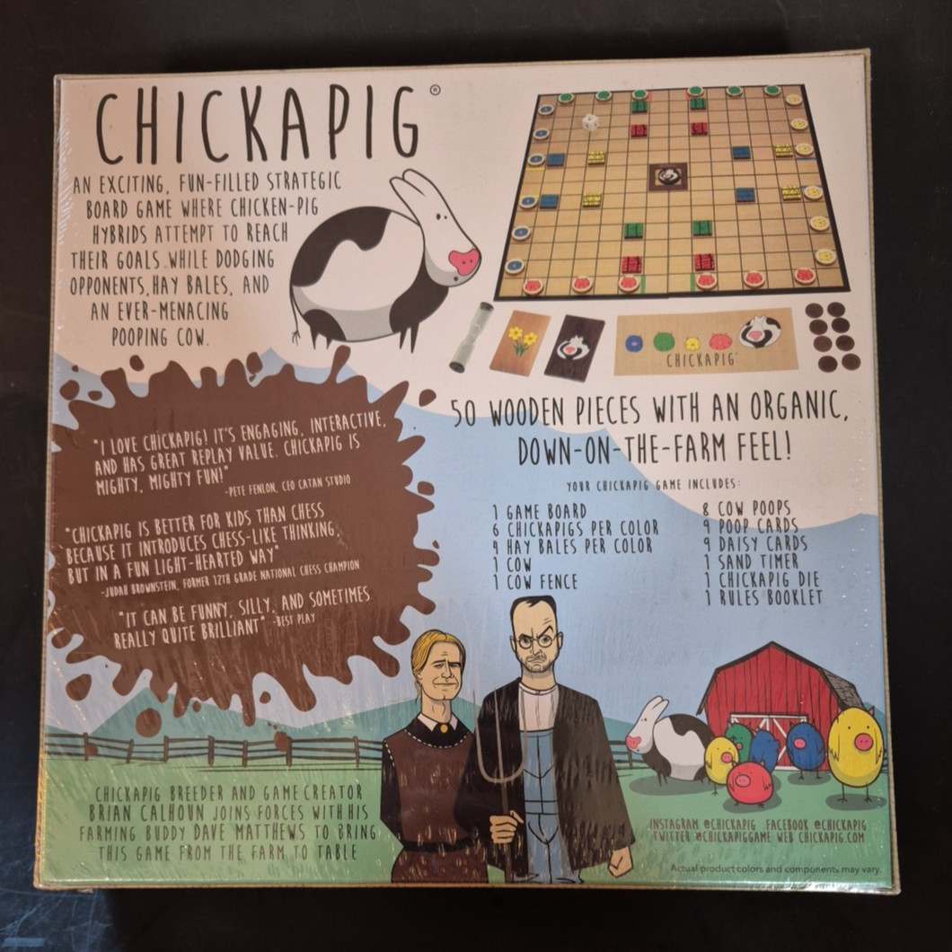 New Buffalo Games Chickapig Board Game Chicken-Pig Hybrids Strategy Pooping Cow