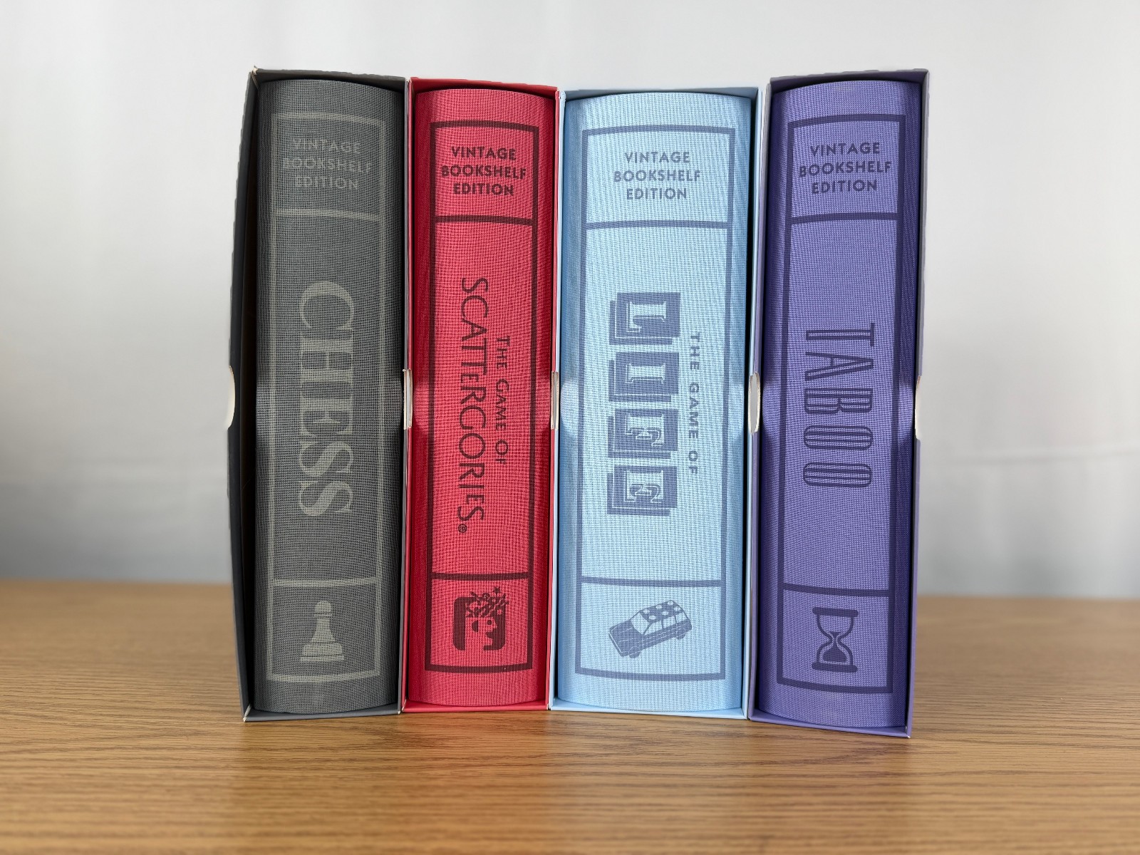 Chess, Life, Scattergories, and Taboo Vintage Bookshelf Game Collection Open Box