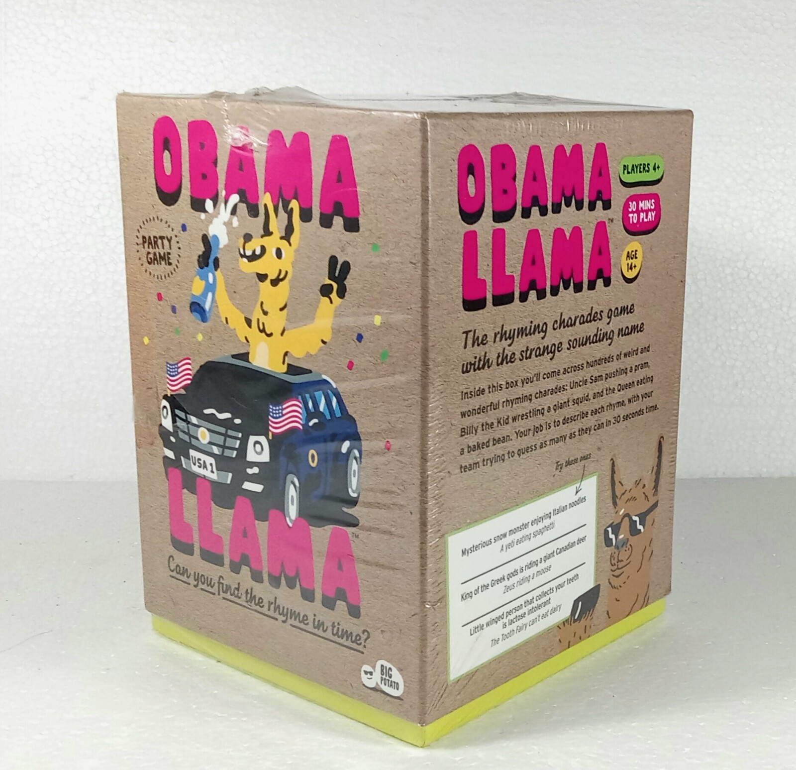 Big Potato Obama Llama Rhyming Party Board Game Family Game Night