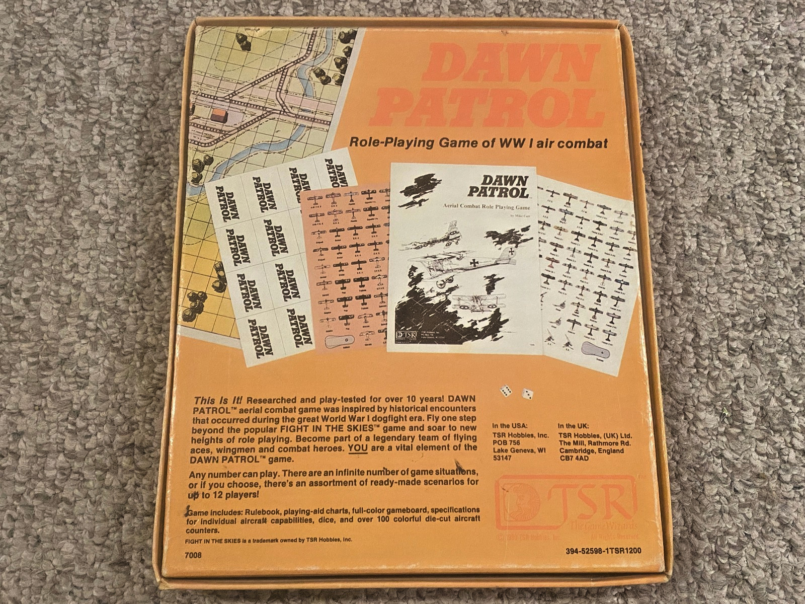 Dawn Patrol: Role Playing Game of WW I Air Combat – TSR 1982