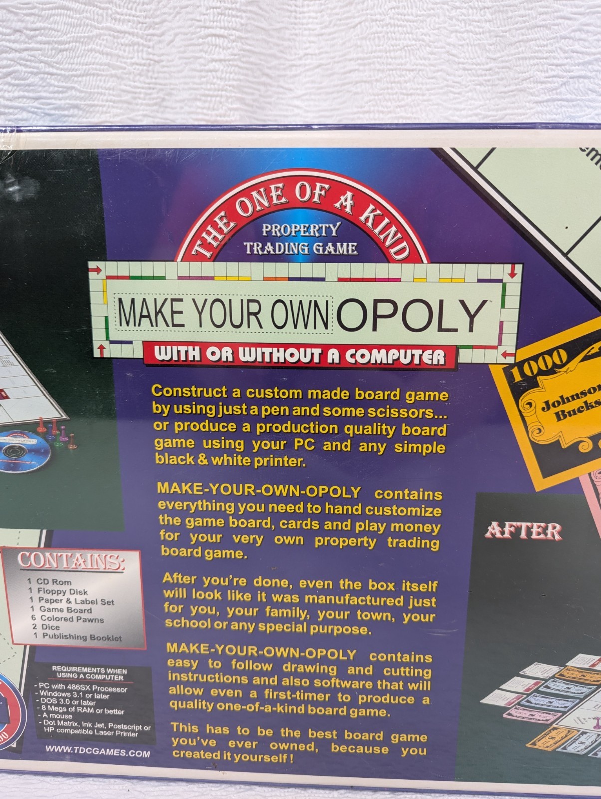 Monopoly Make Your Own Opoly The Vintage Board Game TDC Games