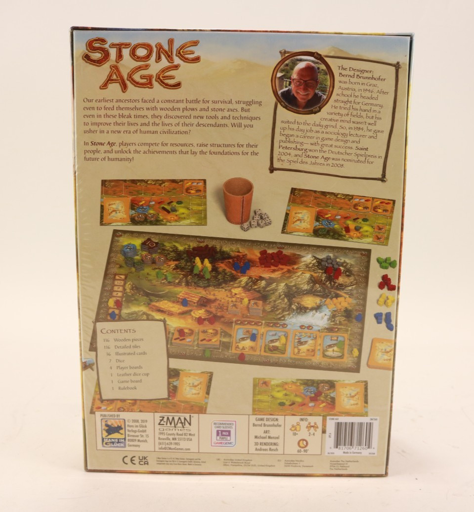 Z-Man Games Stone Age Board Game New