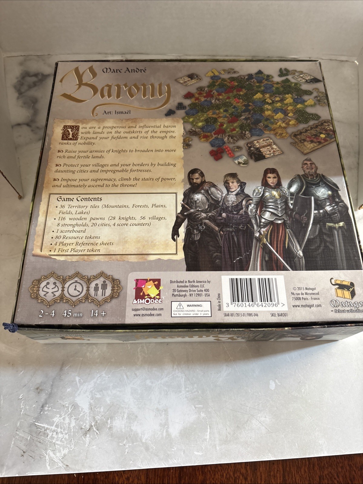 Barony Strategy Board Game By Matagot Games Designed by Marc Andre