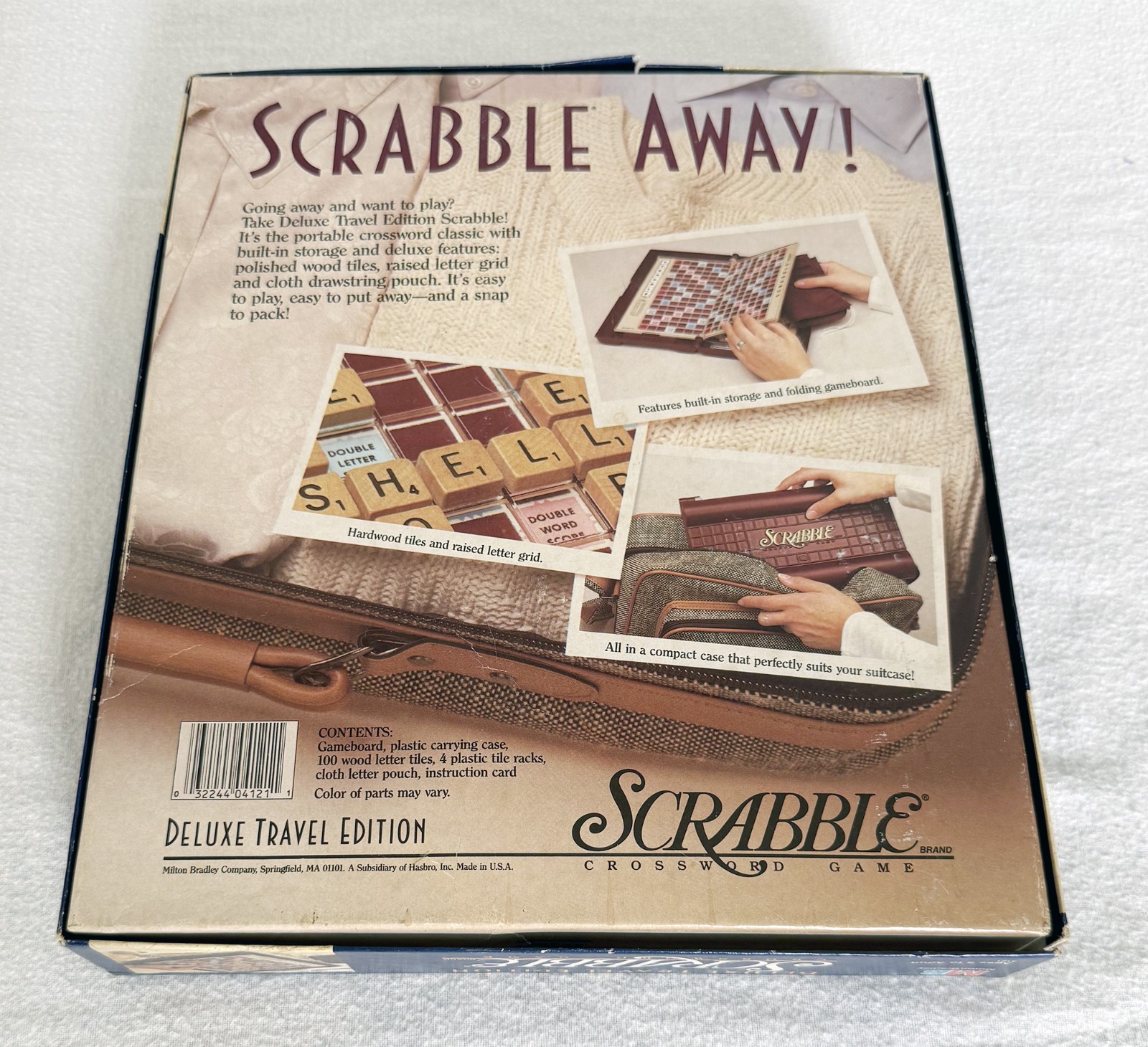 1990 Scrabble Deluxe Travel Edition Crossword Game No. 4121 EUC Complete