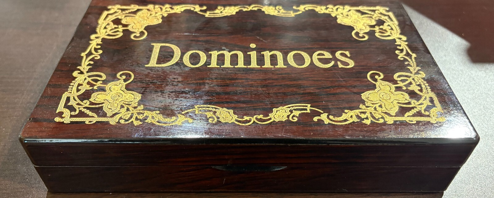 Double Six Dominoes Set with Premium Wooden Box – 28 Standard Size Thick Tiles