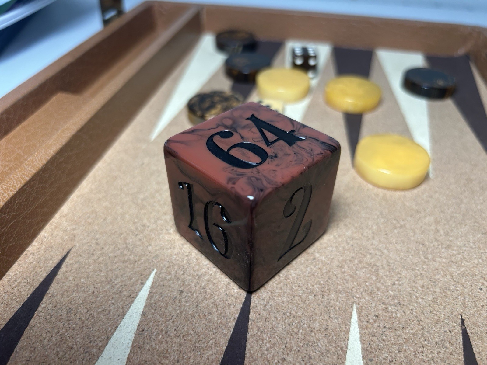 Large Gothic 1.5” Backgammon Doubling Cube