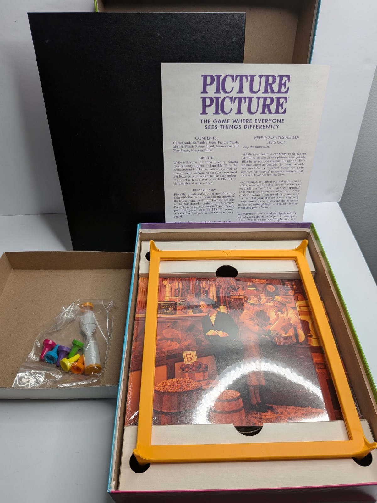 VINTAGE Picture Picture Board Game COMPLETE Golden 1992 Open Box NEVER PLAYED