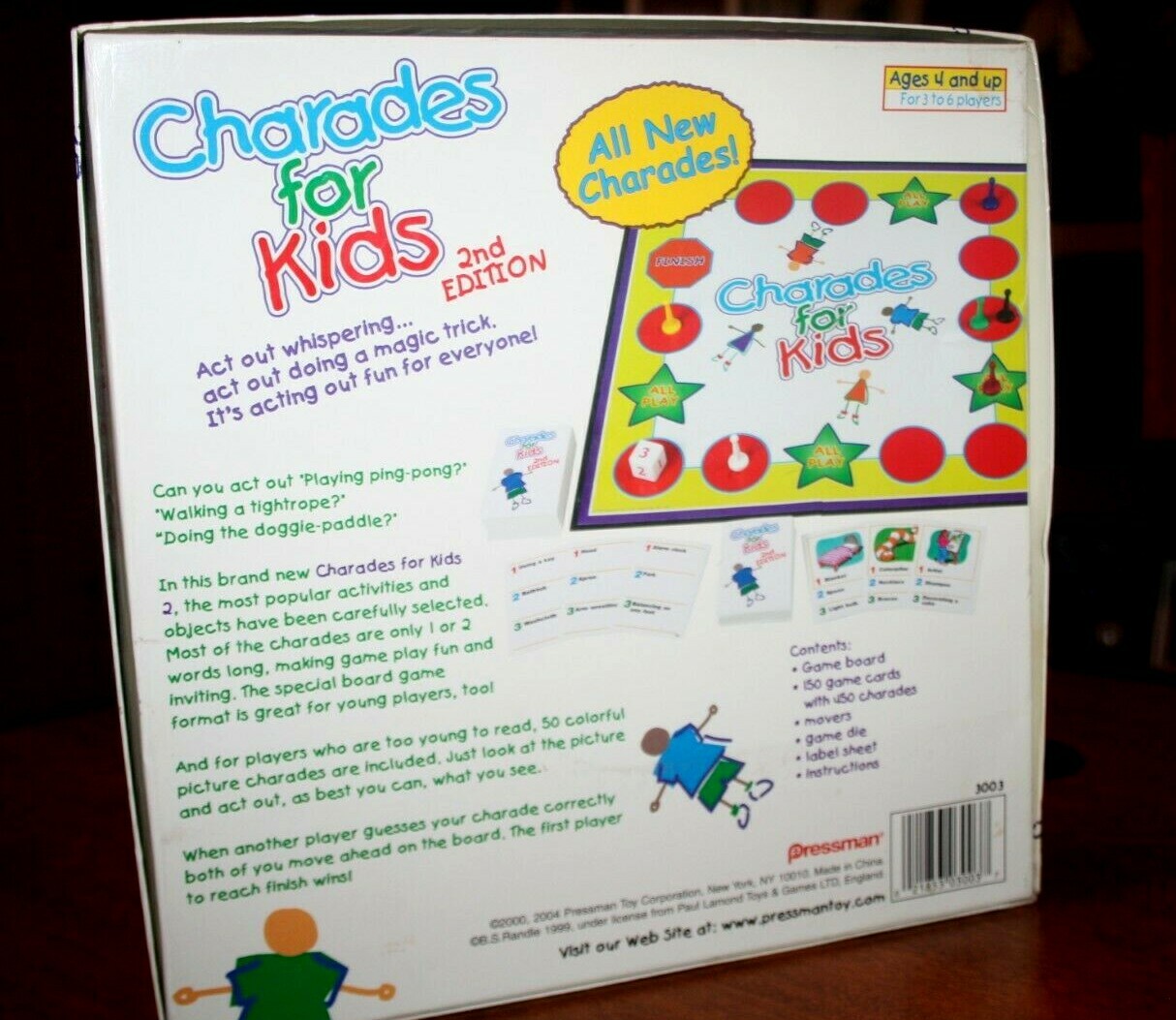 Charades for Kids 2nd Edition – 2 Levels – No Reading Required! – Pressman 2000