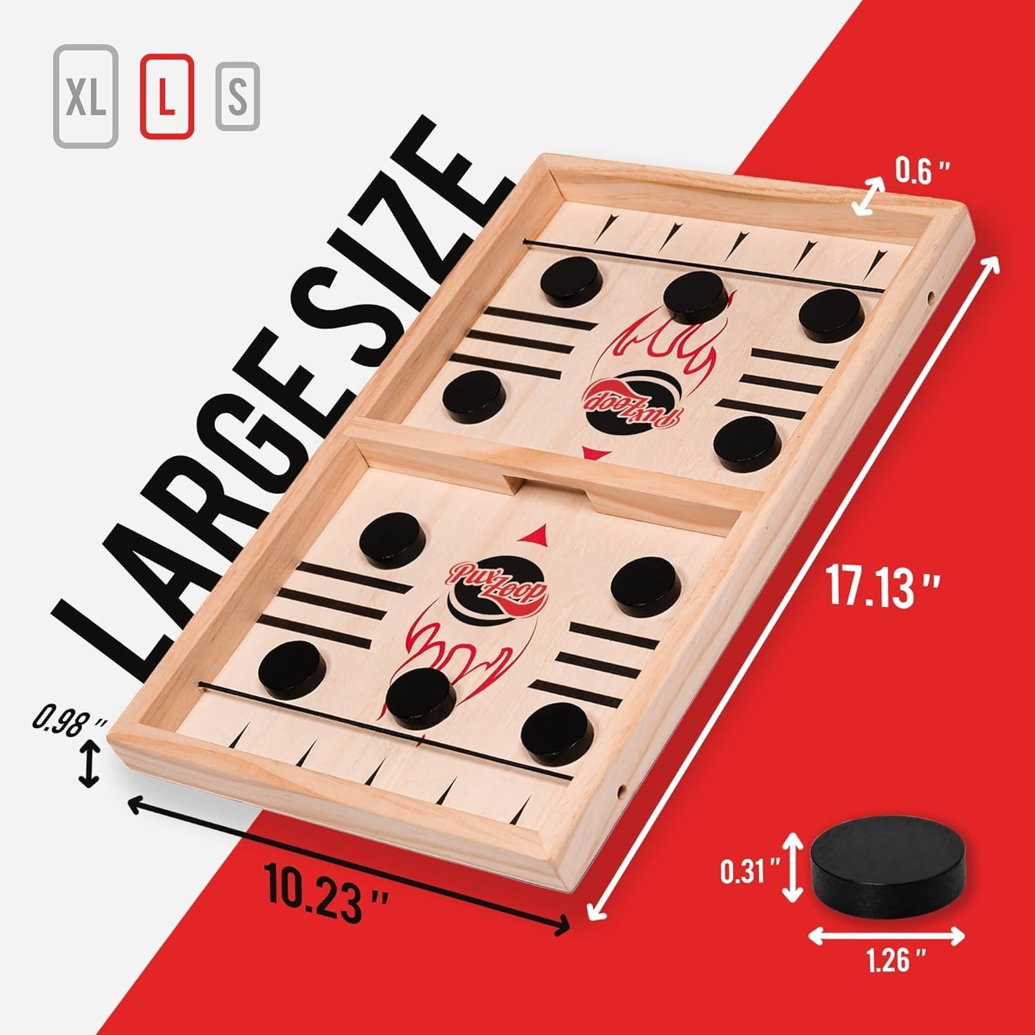 Fast Sling Puck Game – Your Speed and Accuracy with This Fast-Paced Wooden A…