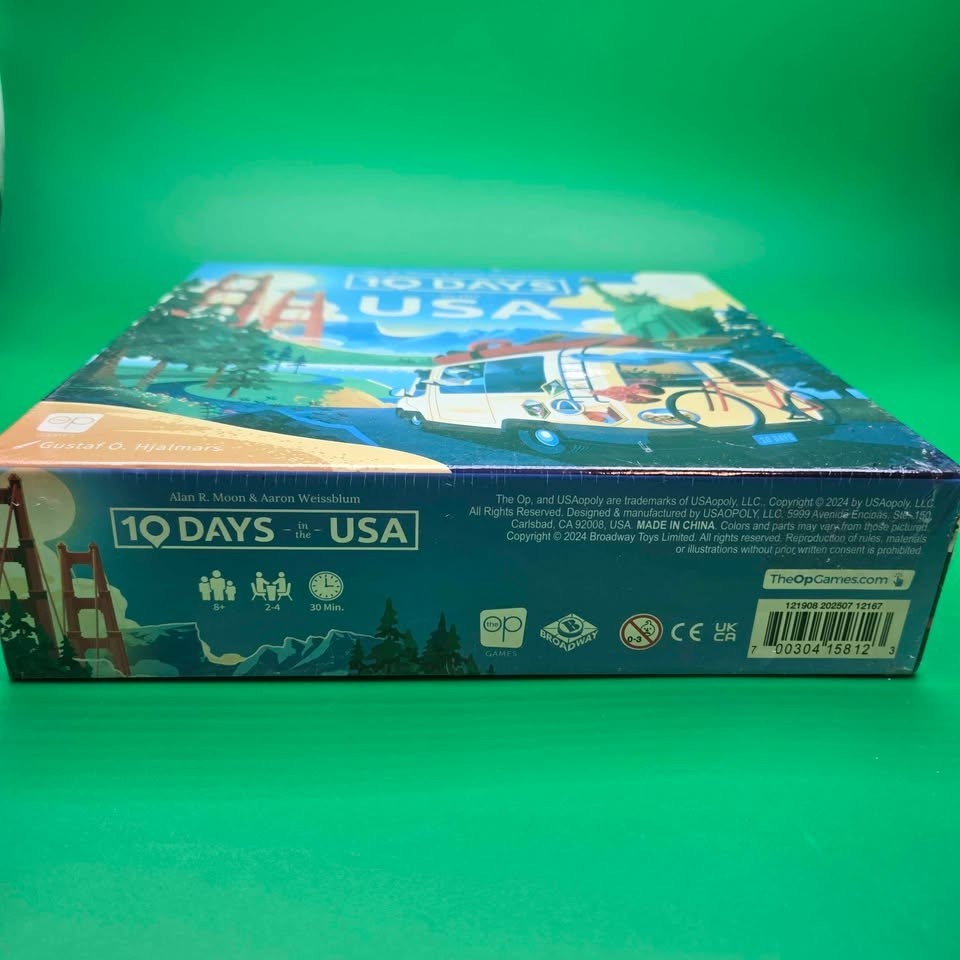 New in Box The Op Games 10 Days in the USA Board Game [772]