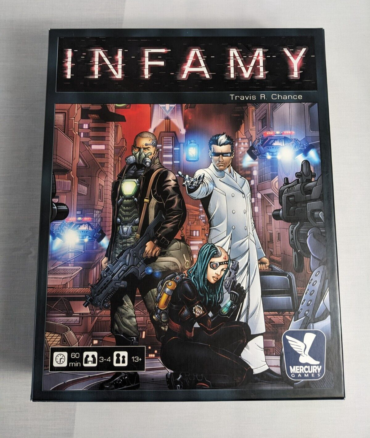 INFAMY Sci-Fi Board Game UNPUNCHED Mercury Games 2013 Travis Chance OOP