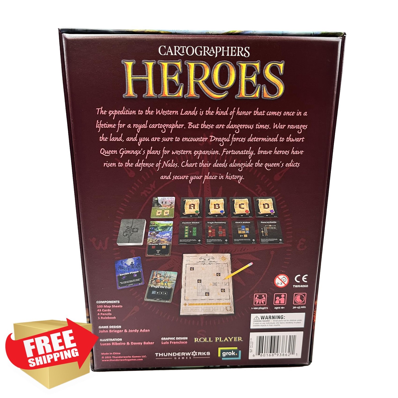 Thunderworks Cartographers Heroes Board Game