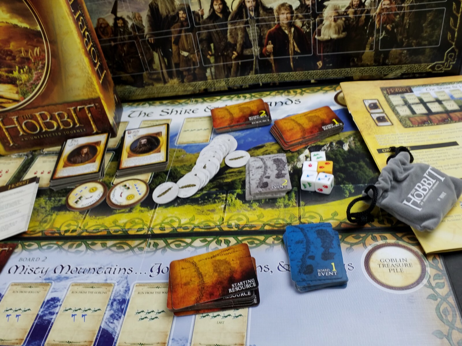 The Hobbit An Unexpected Journey Board Game 1-4 Players Family Fun Complete