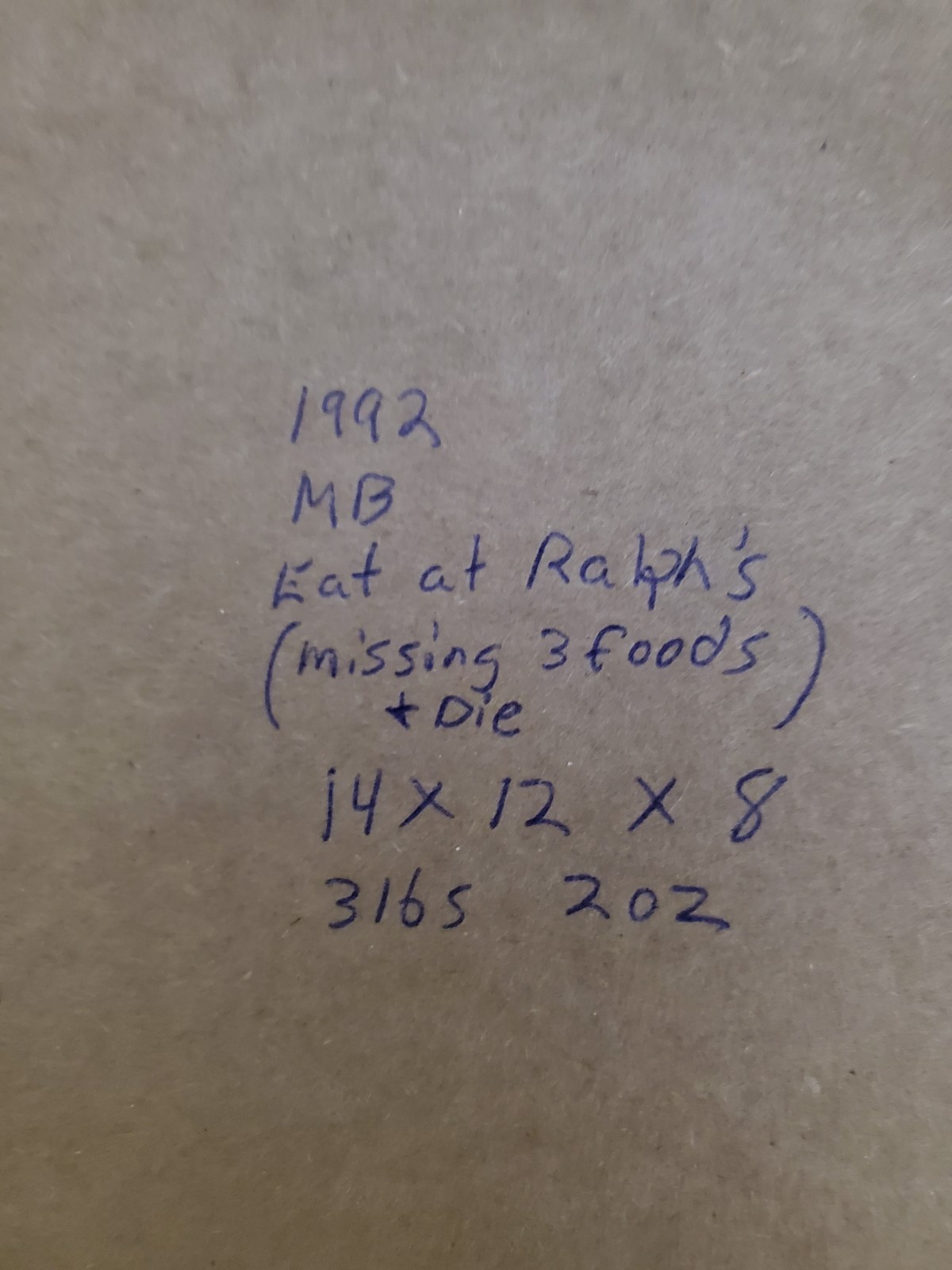 Eat at Ralph’s 1992 Motorized Fast Food Game Milton Bradley Tested (Incomplete)
